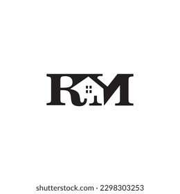 RM initial monogram logo template vector illustration