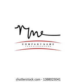 RM initial signature logo. handwriting logo template vector,