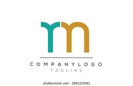 RM initials monogram letter text alphabet logo design