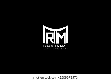 Design do logotipo da letra RM com forma de círculo Design do logotipo RM. Design criativo do logotipo da carta RM. Design exclusivo do RM.