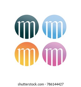 RM letter logo design stock images