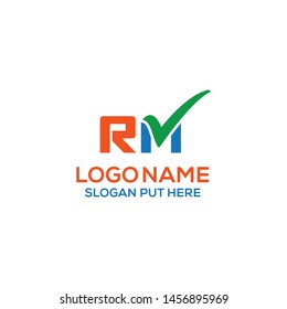 RM Letter logo design template