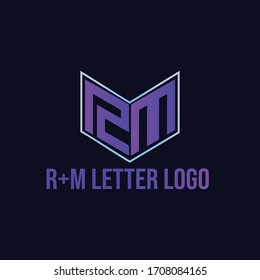 rm letter logo design victor 