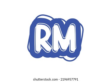 RM letter logo and icon design template