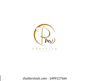 Rm letter Stylized Circle Shape Signature Monogram Elegant Logo