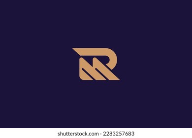 RM letter with typography brand logo design, rm lettering, rm icon, rm factory logo