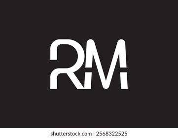 RM Logo Design Template Vector Graphic Branding Element.
