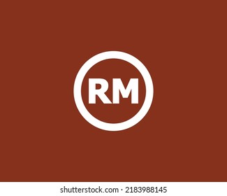 RM logo design vector template