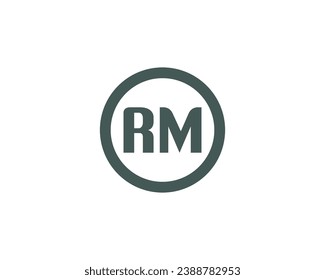 RM logo design vector template