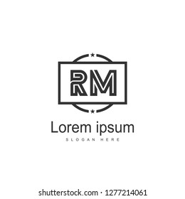 RM Logo template design. Initial letter logo template design