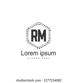 RM Logo template design. Initial letter logo template design