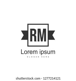 RM Logo template design. Initial letter logo template design