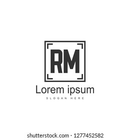 RM Logo template design. Initial letter logo template design