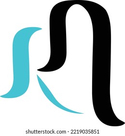 RM logo vector design blue and black,