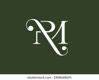 RM modern, classic and mature monogram. The unique serif font makes the logo look attractive and trendy. Perfect for fashion, personal brand, retail, law firm, business consulting, etc.