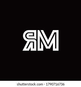 Rm Monogram Logo Abstract Line Design Stock Vector (Royalty Free ...