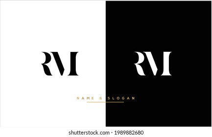 RM ,MR Abstract Letters Logo monogram