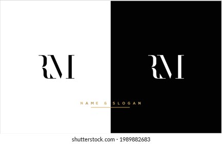 RM ,MR Abstract Letters Logo Monogram