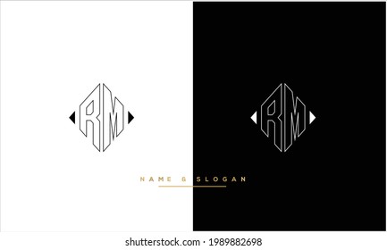RM ,MR Abstract Letters Logo monogram