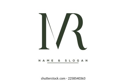 RM,  MR  Abstract  Letters  Logo  Monogram