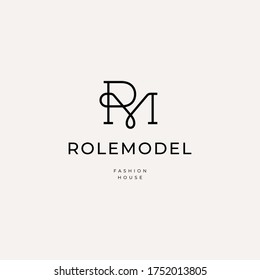 RM or MR letter logo icon sign design concept