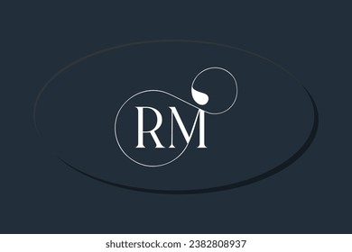 RM, MR ligature modern , fashion  brand logo design