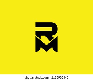 Plantilla de vector de diseño del logotipo MR de RM