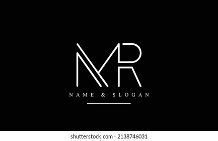 RM, MR, R, M abstract letters logo monogram