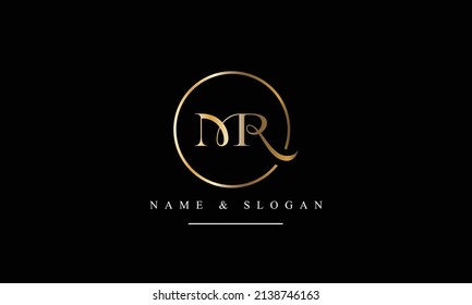 RM, MR, R, M abstract letters logo monogram