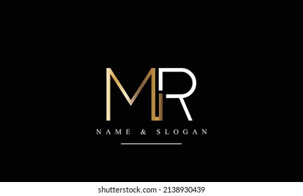 RM, MR, R, M abstract letters logo monogram