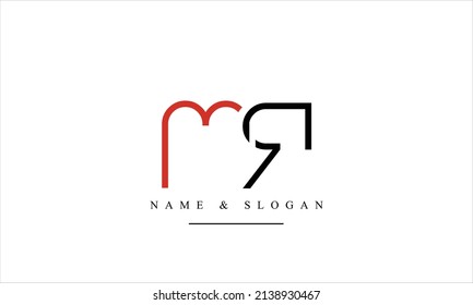 RM, MR, R, M abstrakte Buchstaben Logo-Monogramm