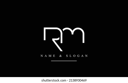 RM, MR, R, M abstrakte Buchstaben Logo-Monogramm