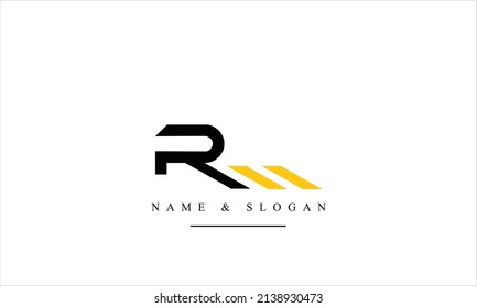 RM, MR, R, M abstract letters logo monogram