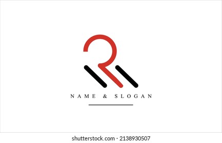 RM, MR, R, M abstract letters logo monogram