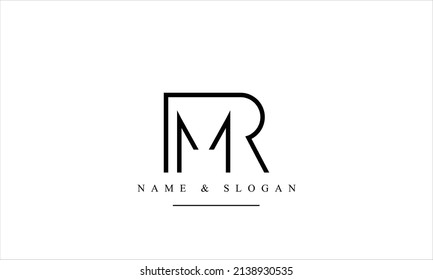 RM, MR, R, M abstrakte Buchstaben Logo-Monogramm