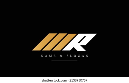 RM, MR, R, M abstract letters logo monogram