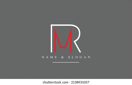 RM, MR, R, M abstract letters logo monogram