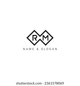 RM, MR, R, M letras abstractas monograma, MR o RM logotipo y diseños de iconos, 
Letras alfabéticas Iniciales Logo Monograma, plantilla de diseño de letras iniciales del logotipo RM.