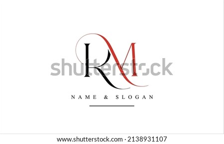RM, MR, R, M abstract letters logo monogram Stock fotó © 