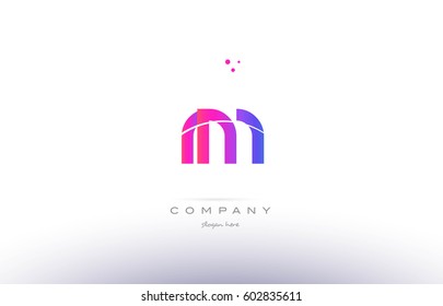 rm r m  pink purple modern creative gradient alphabet company logo design vector icon template