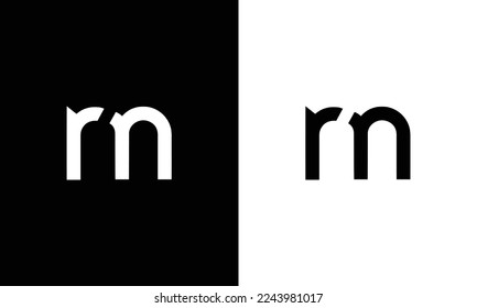 RM or RN letter logo design vector