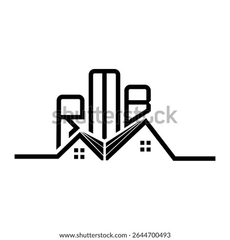 RMB Real State logo design, RMB simple and modern logo. RMB luxurious alphabet design  