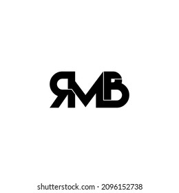 Rmb Typography Letter Monogram Logo Design Stock Vector (Royalty Free ...