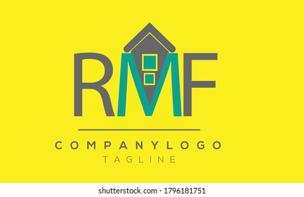 RMF initials monogram letter text alphabet logo design