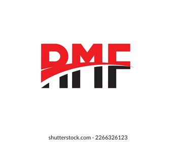 Letra RMF Ilustración del vector de diseño del logotipo inicial