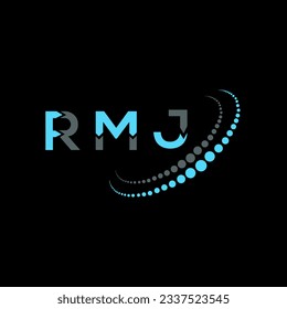 RMJ letter logo creative design. RMJ unique design.
