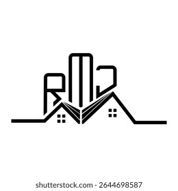 RMJ Real State logo design, RMJ simple and modern logo. RMJ luxurious alphabet design  