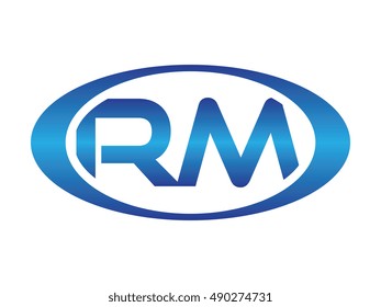 RM-letter abbreviations blue oval logo