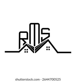 RMS Real State logo design, RMS simple and modern logo. RMS luxurious alphabet design  
