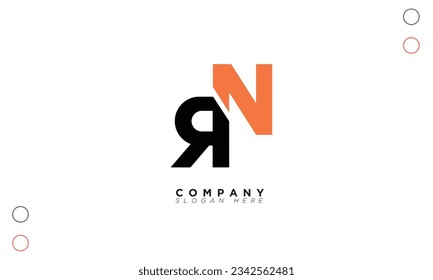 RN Alphabet letters Initials Monogram logo NR, R and N